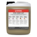 Détergent et produit de rinçage 2en1 pour fours autonettoyants - Conditionnement: bidon de 10KG - OVENLIQ2ACTC10U