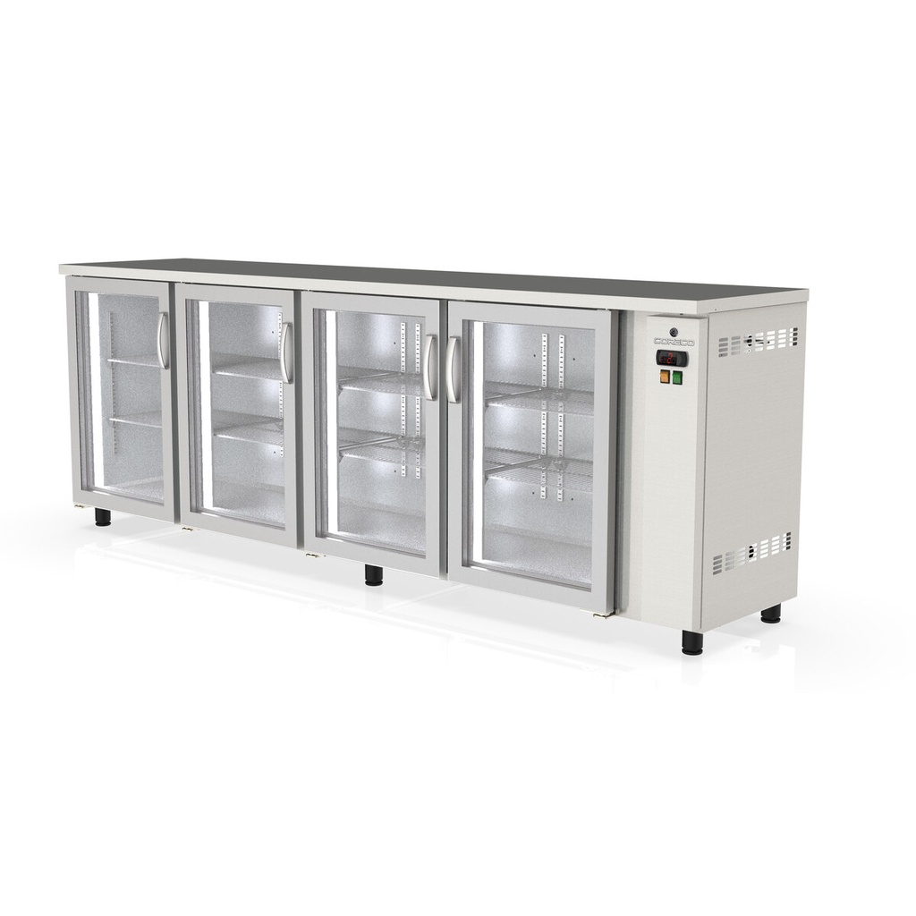 Arrière-bar positif s/gpe 4 p. vitrées battantes - CORECO - SBIEP-240