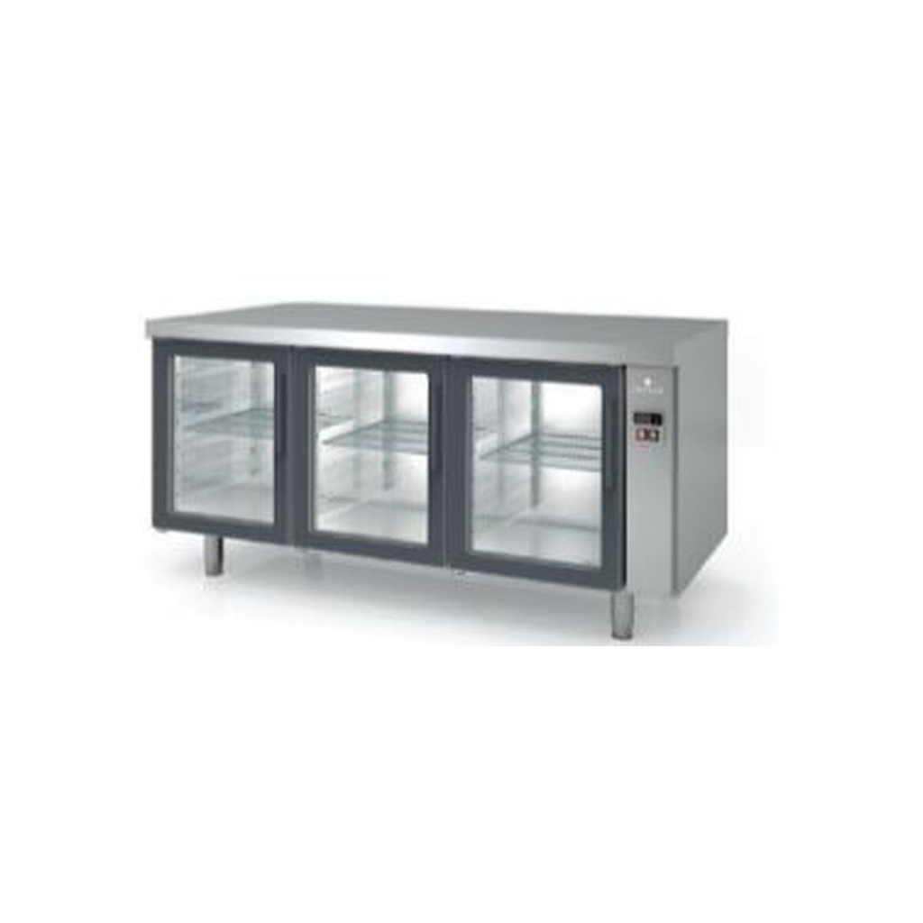 Meuble 800 négatif sans groupe 3 portes vitrées - CORECO - MCPPV-170