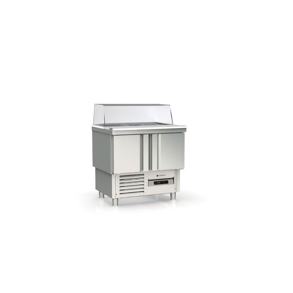 Meuble saladette 700 positif - 2 portes - CORECO - MFS-100-C