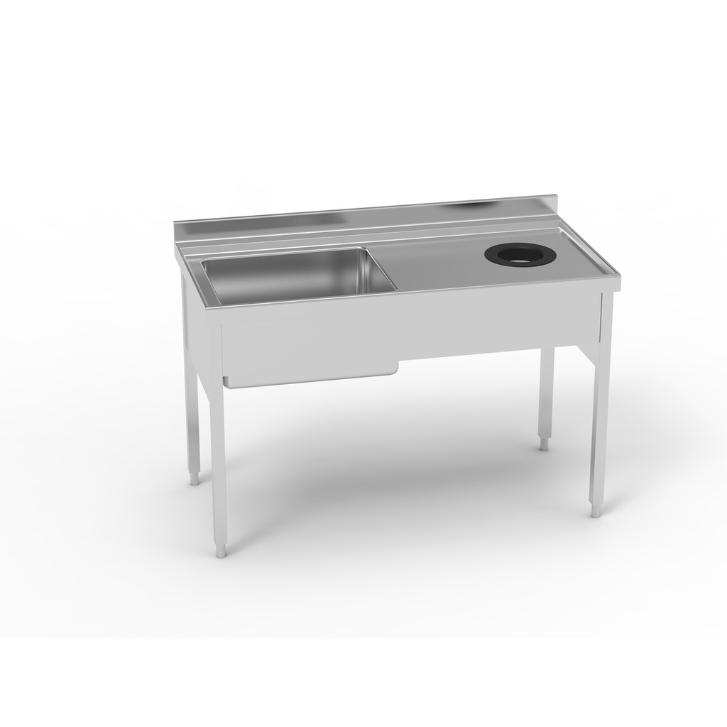 Plonge avec trou vide-déchets - ERATOS - FGBD-147/101D