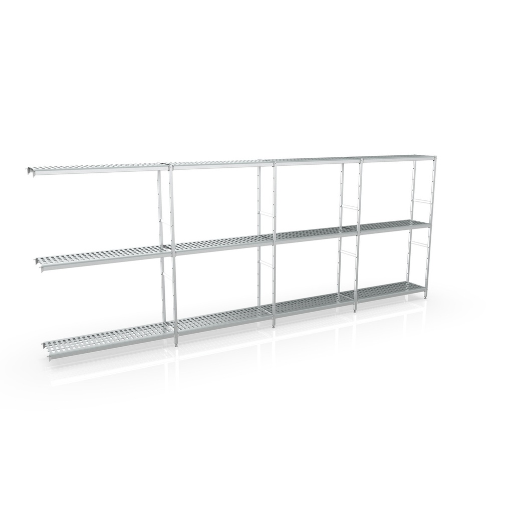 Rayonnage d'angle 6050x1970x400 3 niv - CORECO - A295