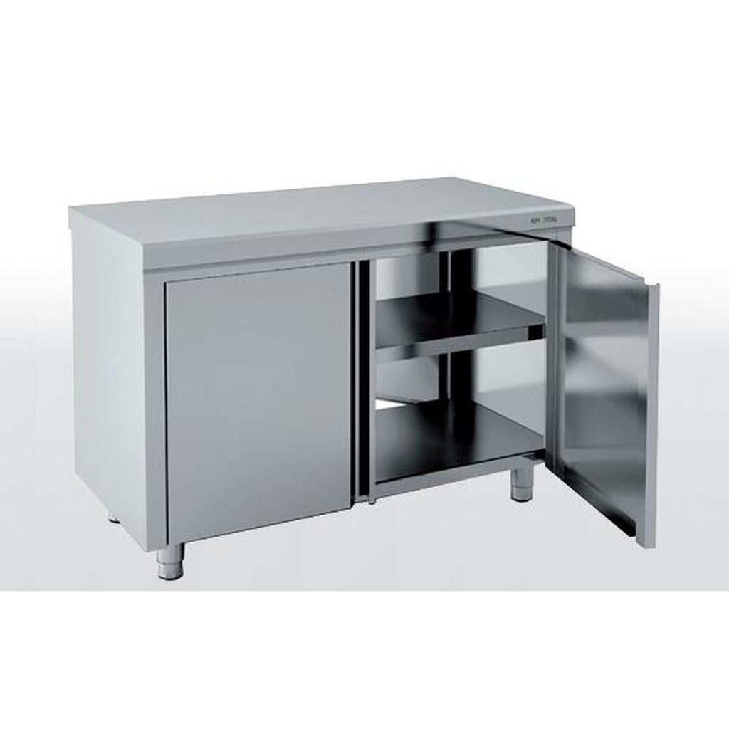 Meuble neutre en inox - Portes battantes - ERATOS - MNBP70-120C
