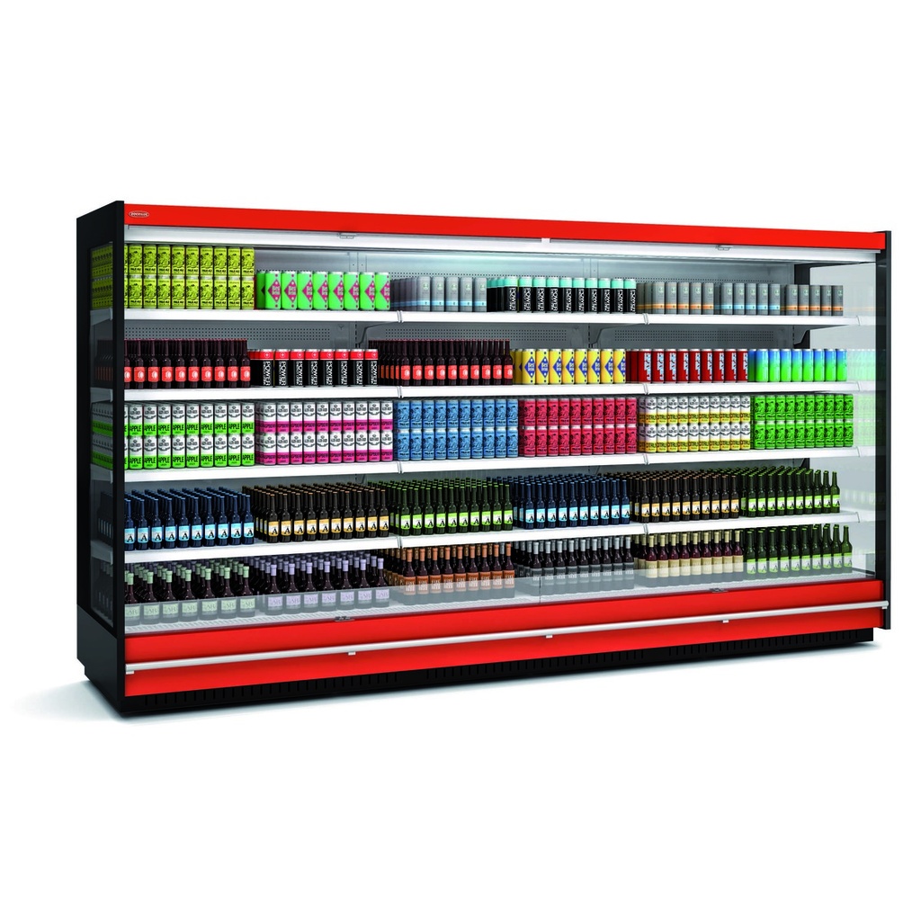 Vitrine murale supermarché gamme CLOVER - Hauteur 2,2m - Profondeur 891 mm -sans porte vitrée - DOCRILUC - RMS22333-18-M2