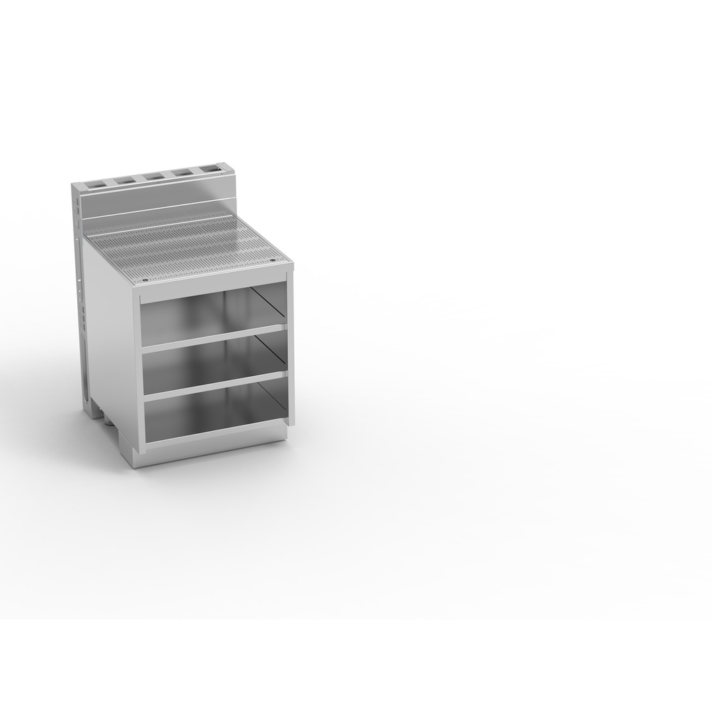 Bar Lynx module d'étagères avec plan de travail perforé - ERATOS - LBC-70