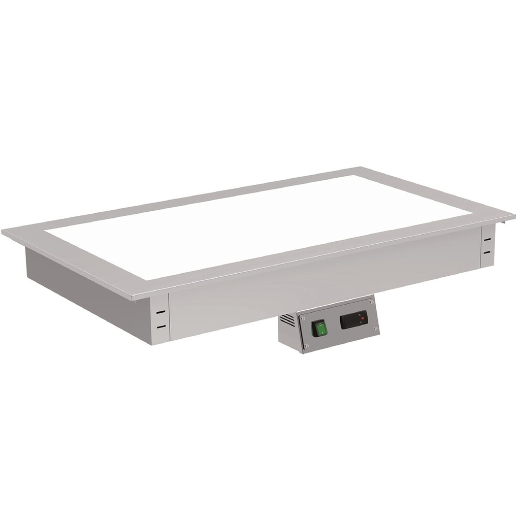 [PCT4GB] Plaque chaude verre trempé blanc  à encastrer - ERATOS - PCT4GB