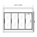 Chambre froide positive portes vitrées 2915x1990x2560 - CORECO - RFM4R-PC-C