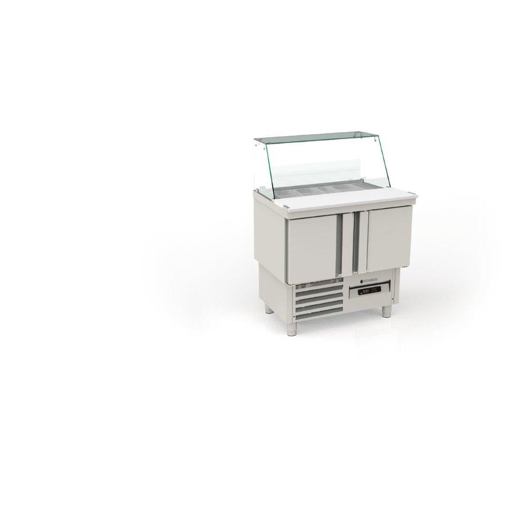 [MFK-100] Meuble de préparation 700 positif - 2 portes - CORECO - MFK-100