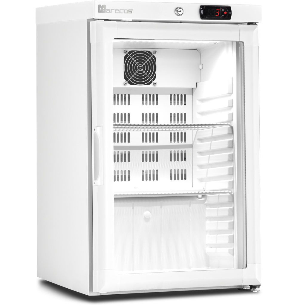 Mini armoire porte vitrée - température positive (+1/+8°C) - Extérieur blanc - Volume : 52L - MARECOS - ARV-66-CS-PV