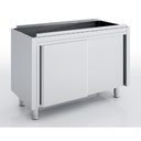 Meuble neutre en inox - Portes coulissantes - ERATOS - MNC60-160