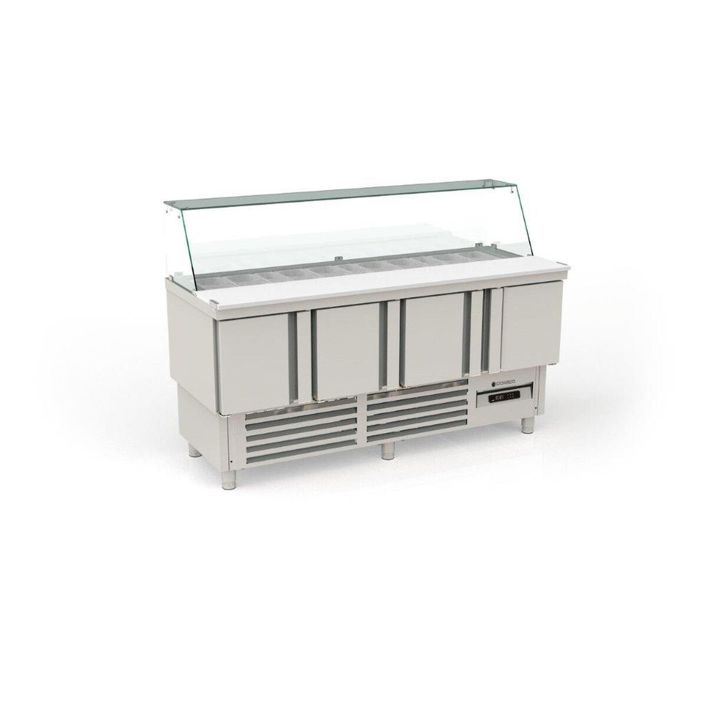 Meuble de préparation 700 positif - 4 portes - CORECO - MFK-180
