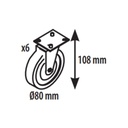 Kit 6 roulettes pour meuble ou armoire Coreco - CORECO - KITR6