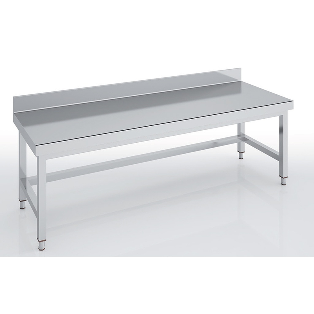 Table soubassement adossée série 600 en inox - ERATOS - MMSBD60-90