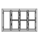 Armoire Froide Démontable négative 1 porte + 6 portillons - CORECO - AFD-4C-D