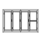 Armoire Froide Démontable négative 3 portes + 2 portillons - CORECO - AFD-4C-B