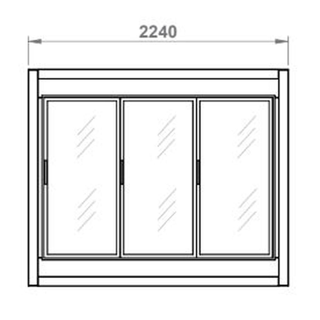 Armoire Froide Démontable négative 3 portes vitrées - CORECO - AFD-3C-PC