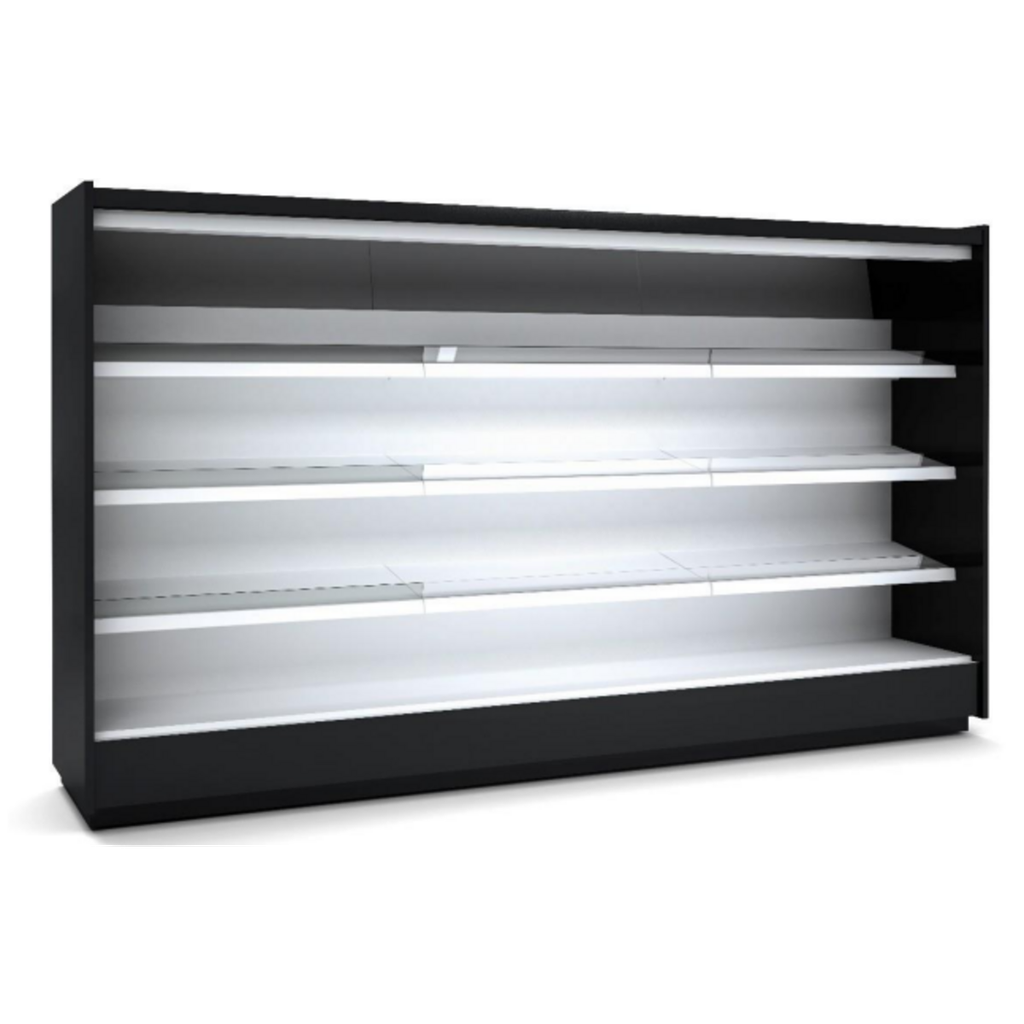 Vitrine murale supermarché gamme CLOVER - Hauteur 2m - Profondeur 891 mm -sans porte vitrée - DOCRILUC - RMS20333-37-H1