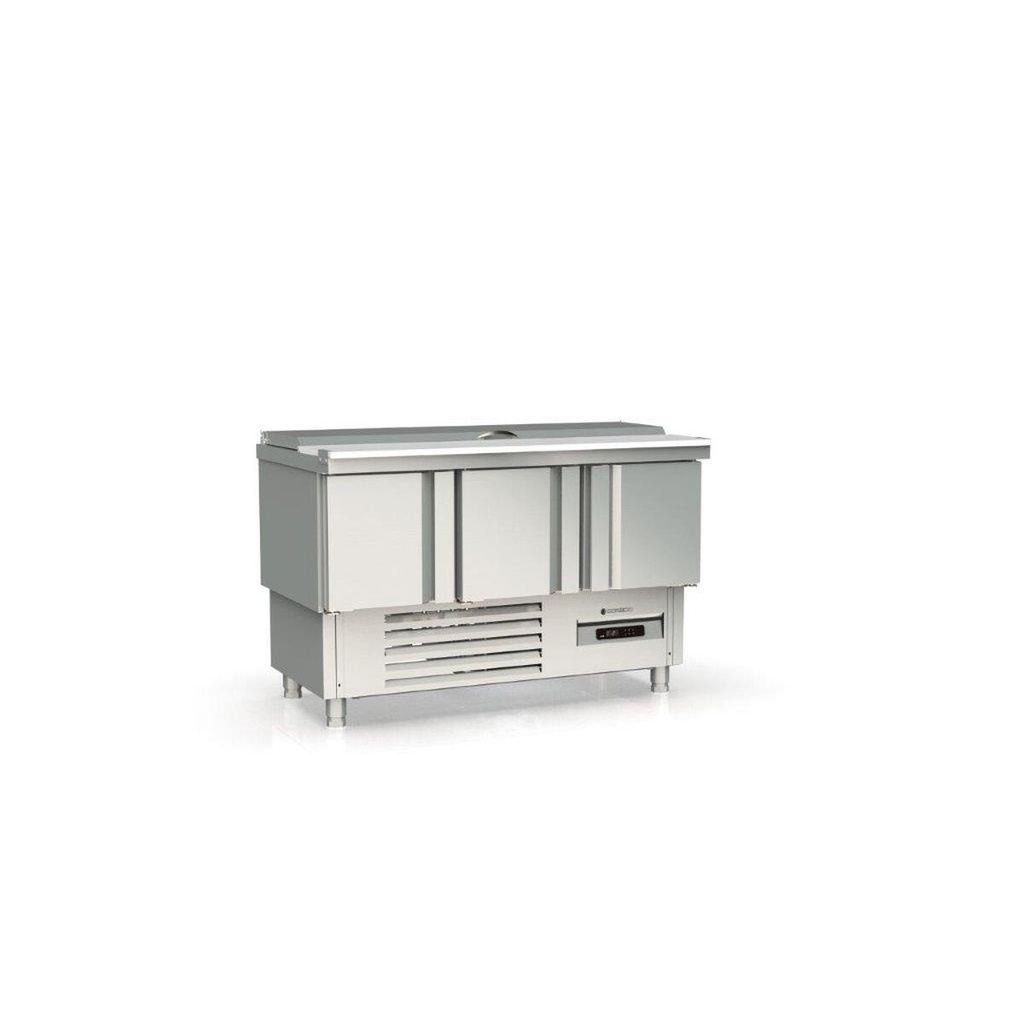 Meuble saladette 700 positif - 3 portes - CORECO - MFS-140