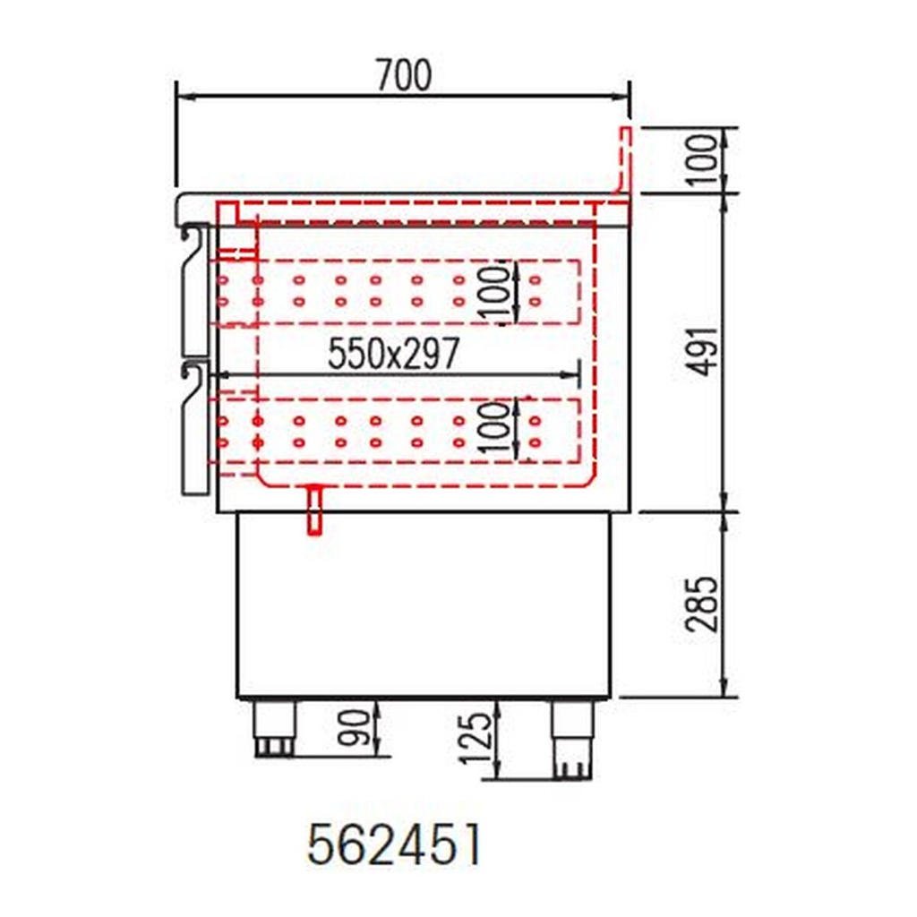 Kit tiroir pour meuble 700 MF et saladettes - CORECO - 562451