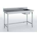 Table de chef série 700 en inox - ERATOS - MCCD70-120D