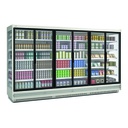 Vitrine murale supermarché gamme CLOVER - Hauteur 2,2m - Profondeur 891 mm - Avec portes vitrées - DOCRILUC - RMG22333-25-M2