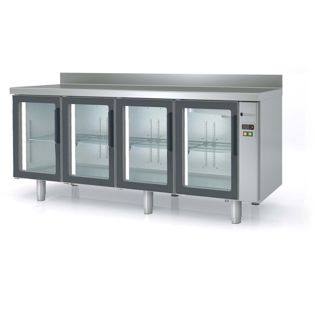 Meuble 600 négatif sans groupe 4 p. vitrées - CORECO - MCSPV-220