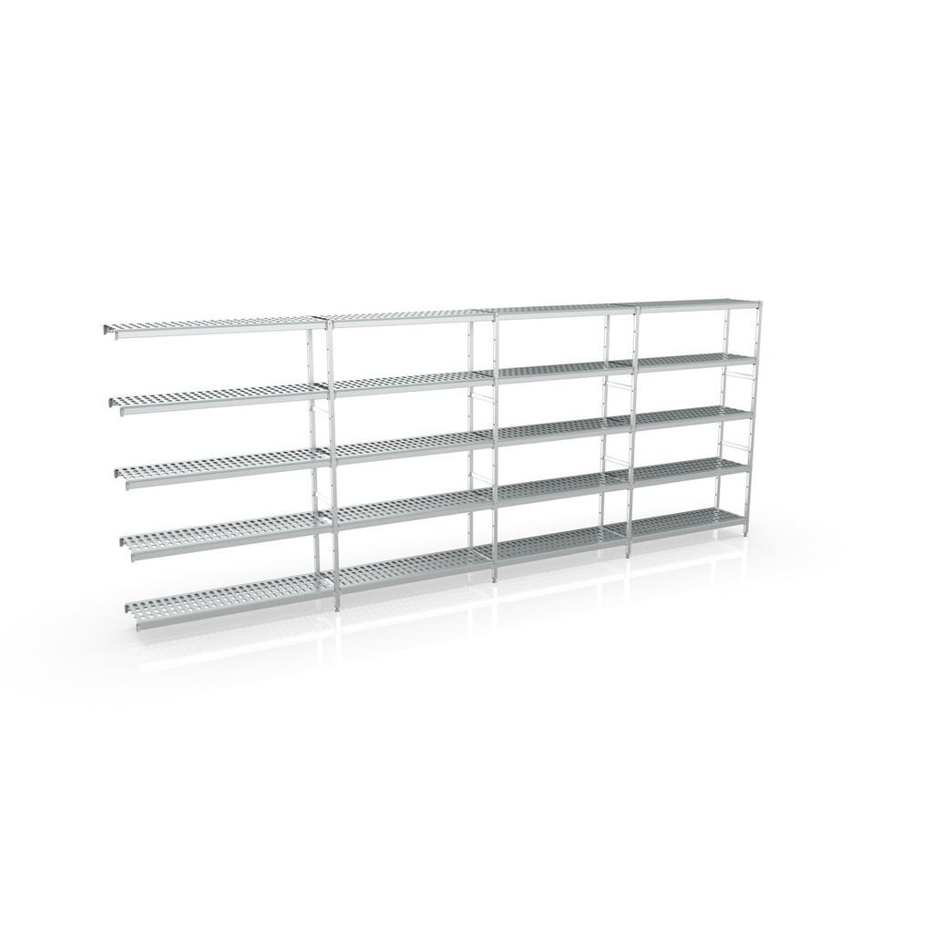 Rayonnage d'angle 5950x1970x400 5 niv - CORECO - A414