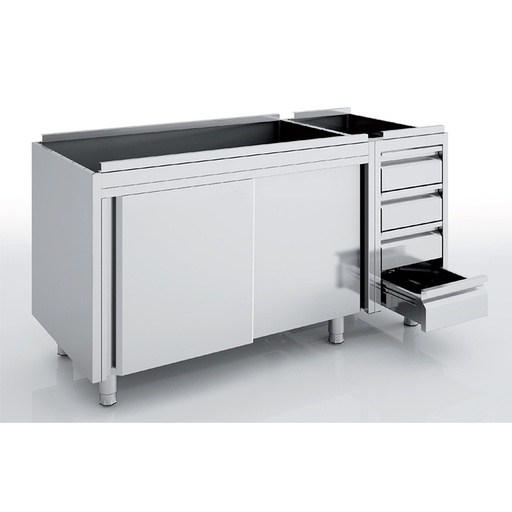 [MNCC60-200] Meuble neutre - p. coulissantes et tiroirs - ERATOS - MNCC60-200