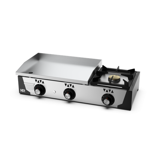 [PLC6100CRF] Plancha gaz 15 mm - Revêtement chrome + réchaud - HR FAINCA - PLC6100CRF