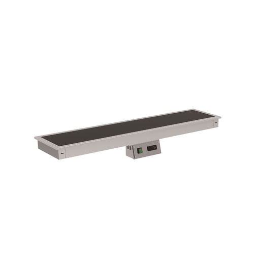 [PCT8PN] Plaque chaude verre trempé noir  à encastrer - ERATOS - PCT8PN
