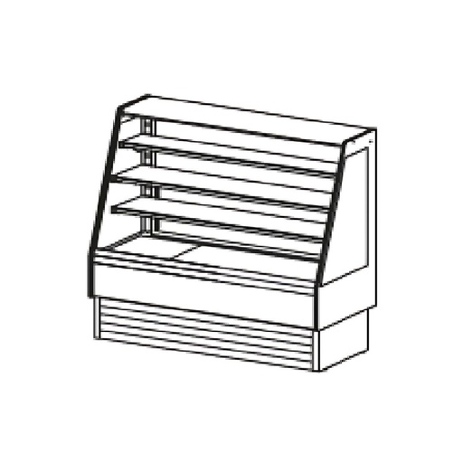 [VVAM-6-16-MR] Vitrine libre service avec arrière fermé - DOCRILUC - VVAM-6-16-MR
