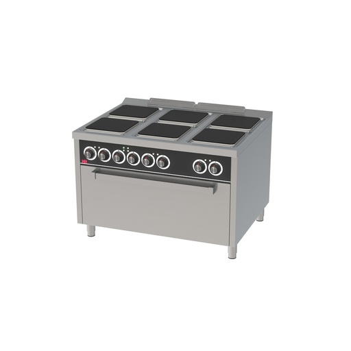 [CE6P900HM] Fourneau 6 plaques Série 900 four MAXI - HR FAINCA - CE6P900HM