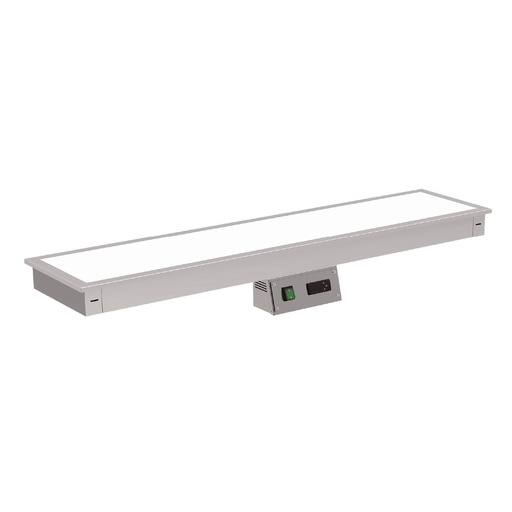 [PCT6PB] Plaque chaude verre trempé blanc  à encastrer - ERATOS - PCT6PB