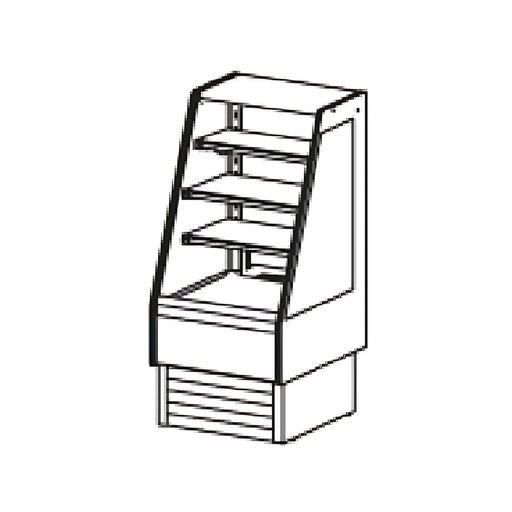 [VVAM-6-6-MR] Vitrine libre service avec arrière fermé - DOCRILUC - VVAM-6-6-MR
