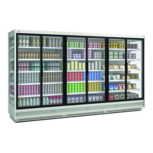 [RMG20333-37-M2] Vitrine murale supermarché gamme CLOVER - Hauteur 2m - Profondeur 891 mm - Avec portes vitrées - DOCRILUC - RMG20333-37-M2
