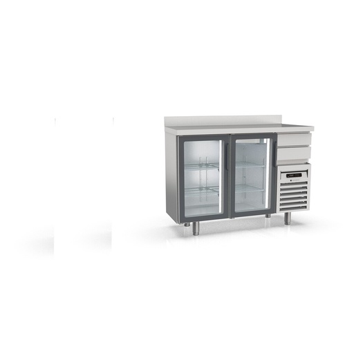 [FMRV-150] Arrière bar 600 (+) - 2 p. vitr. et 2 tir. neutres - CORECO - FMRV-150