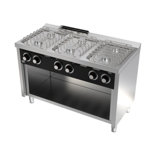 [CB6F600E] Fourneau "basic" 6 feux vifs s/600 sur placard - HR FAINCA - CB6F600E