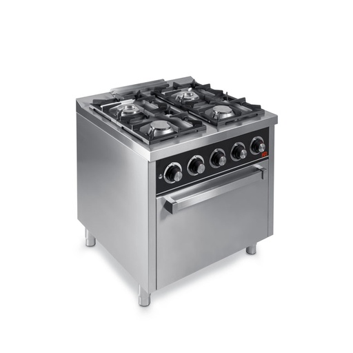 [C4F750H] Fourneau 4 feux vifs s/750  avec four á gaz - HR FAINCA - C4F750H