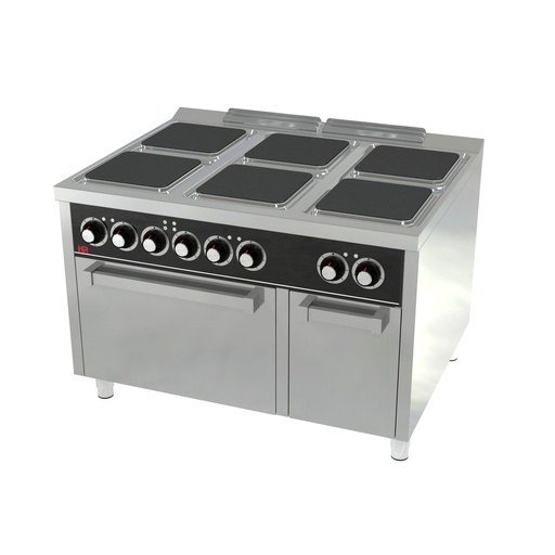 [CE6P900H] Fourneau 6 plaques Série 900 four - HR FAINCA - CE6P900H