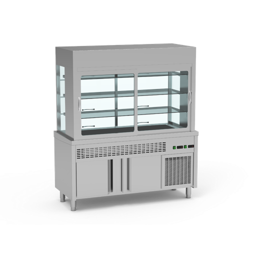 [SVCR-160] Meuble avec cuve + vitrine réfrigérée 3 niveaux - ERATOS - SVCR-160