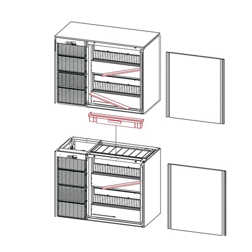 [8035] Kit pour empiler deux MR 399 - ITV - 8035