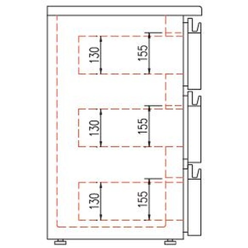 [562472] Kit tiroir pour meuble 530 - Snack bar - CORECO - 562472