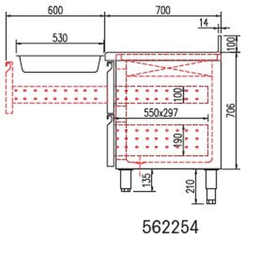 [562254] Kit tiroir pour meuble 700 TGR-S - CORECO - 562254