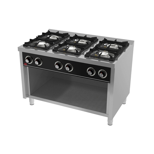 [C6F750E] Fourneau 6 feux vifs s/750  sur placard - HR FAINCA - C6F750E