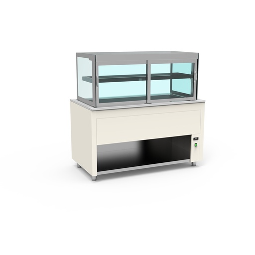 [SBVCC-3G-B] Smart Buffet vitrine chaude avec vitre rabattable - ERATOS - SBVCC-3G-B