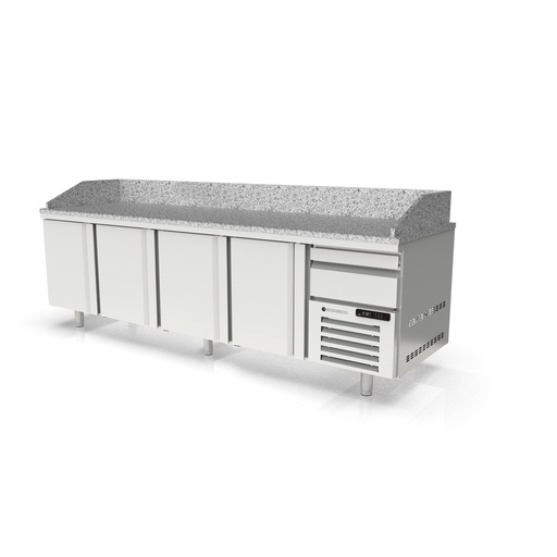 [MR80-265] Meuble pizza 800 positif 4 p. + 1 neutre à casiers - CORECO - MR80-265