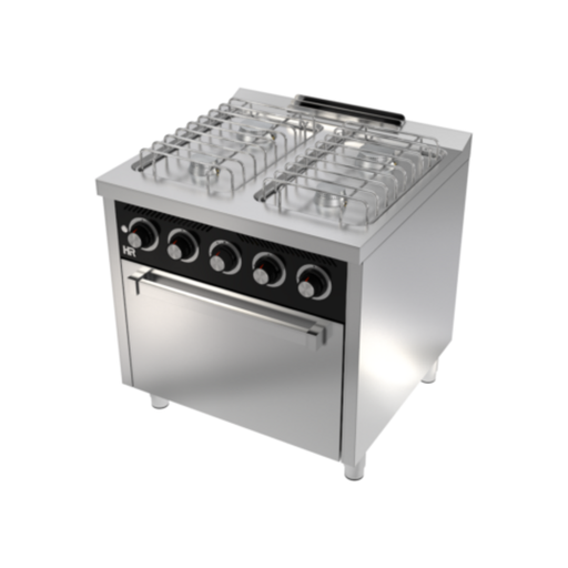 [CB4F750H] Fourneau "basic" 4 feux vifs s/750  avec four á gaz - HR FAINCA - CB4F750H