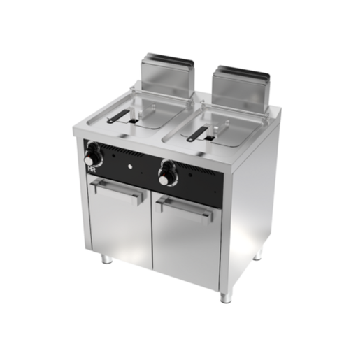 [FDG8L8L600E] Friteuse á gaz  8l+8l série 600 sur placard - HR FAINCA - FDG8L8L600E