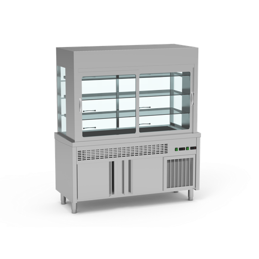 [SVCR-200] Meuble avec cuve + vitrine réfrigérée 3 niveaux - ERATOS - SVCR-200