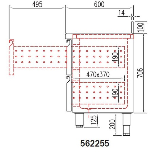 [562255] Kit tiroir pour meuble 600 TSR-S - CORECO - 562255